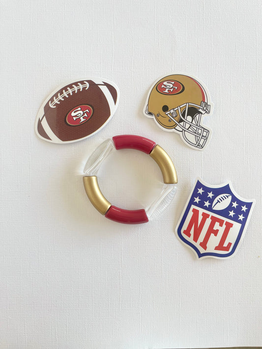 Cool Red & Matte Gold Lola | Gameday Stacker