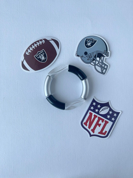 Black & Matte Silver Lola | Gameday Stacker