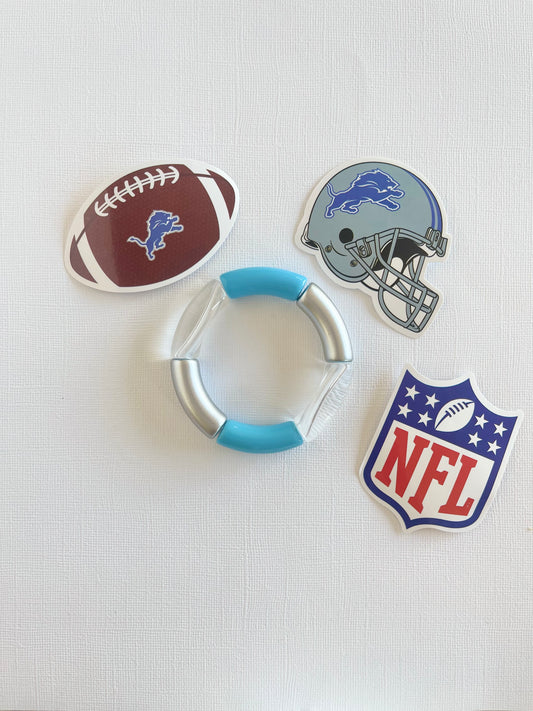 Blue & Matte Silver Lola | Gameday Stacker